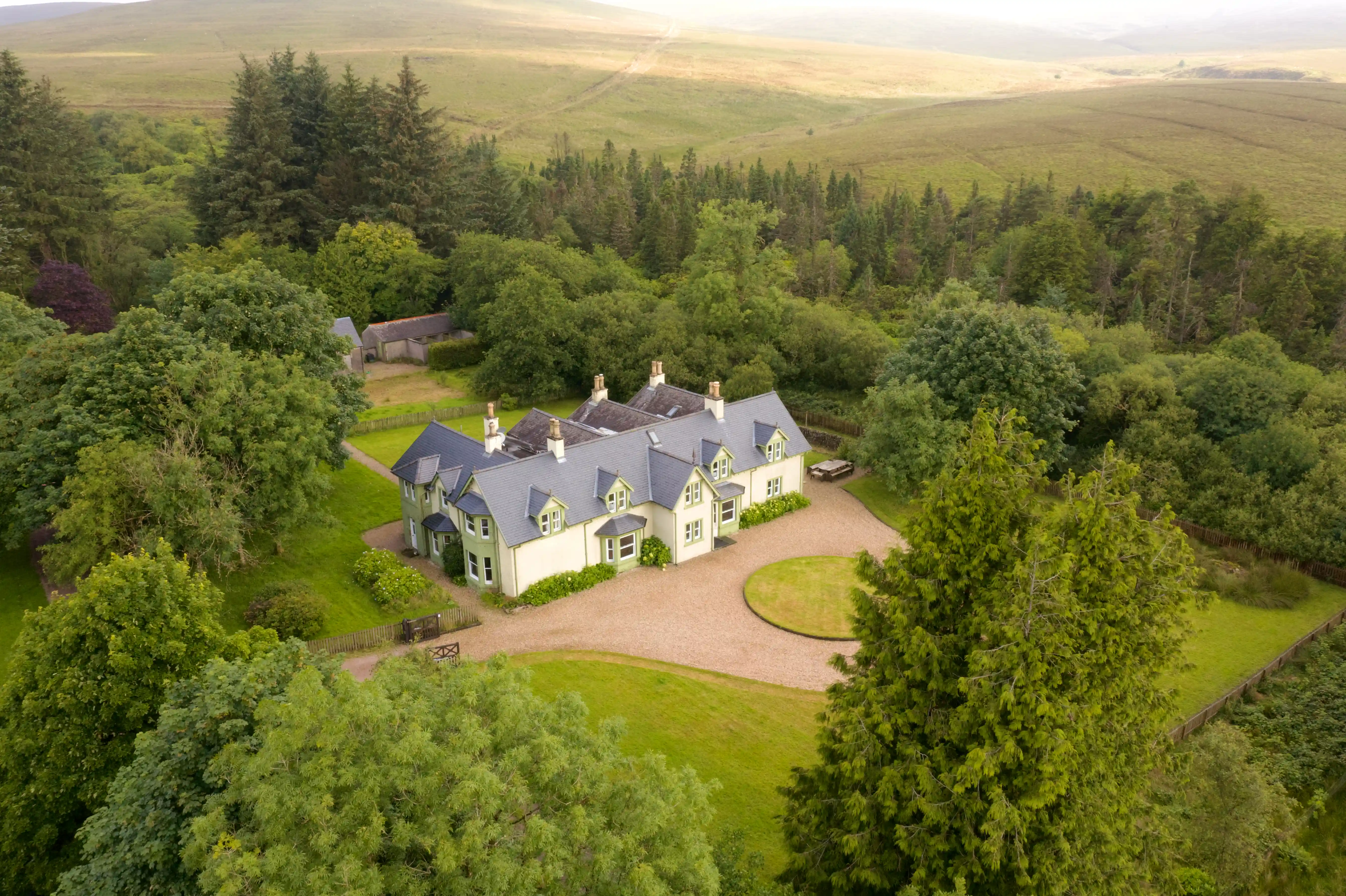 Lagafater Lodge aerial view